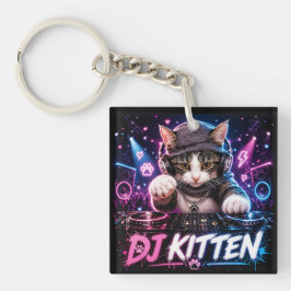 DJ KITTEN DUBBELEZIJDIG SLEUTELHANGER