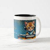 DJ Kitten Tweekleurige Koffiemok (Voorkant rechts)