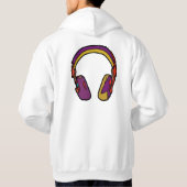 dj-kleurenhoofdtelefoon hoodie (Achterkant)