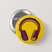 dj-kleurenhoofdtelefoon ronde button 5,7 cm (Voorkant /achterkant)