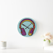 dj-kleurenhoofdtelefoon ronde klok (Huis)