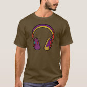 dj-kleurenhoofdtelefoon t-shirt (Voorkant)