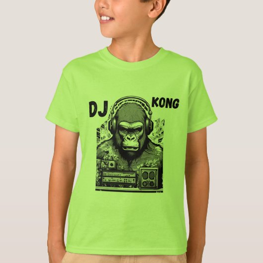 Dj Kong T-shirt voor jongens (Voorkant)