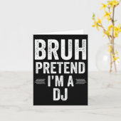 Dj kostuum Halloween Bruh doen alsof ik een DJ gra Kaart (Gele Bloem)