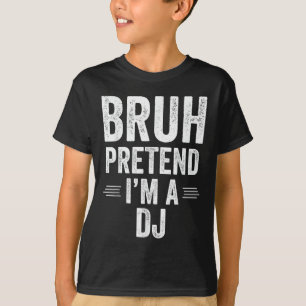 Dj kostuum Halloween bruh doen alsof in een DJ gra T-shirt