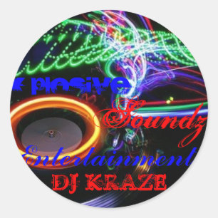 DJ KRAZE RONDE STICKER
