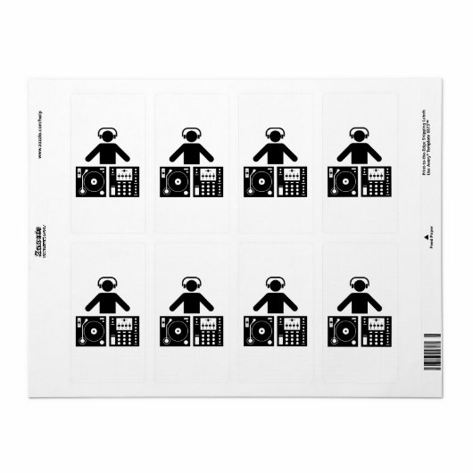 DJ-label Etiket (Full Sheet)