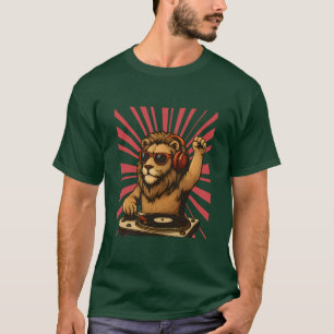 DJ Leeuw – Koele Retro Stijl Muziek Kunst T-shirt
