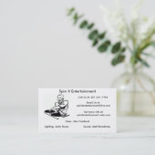 dj logo busniss card format, dj logo busniss ca... visitekaartje (Staand voorkant)