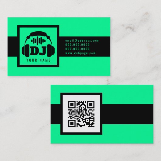 DJ logo hoofdtelefoon equalizer Visitekaartje (Voorkant / Achterkant)