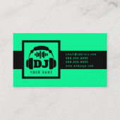 DJ logo hoofdtelefoon equalizer Visitekaartje (Voorkant)