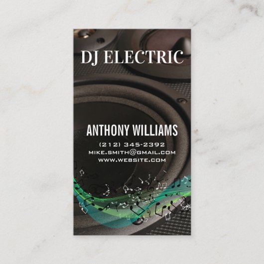 DJ | Luidsprekers | Geluidstechnicus Visitekaartje (Voorkant)