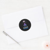 Dj Mama Als Een Gewone Moeder Maar Koeler  Ronde Sticker (Envelop)
