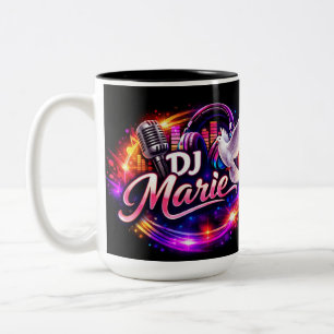DJ MARIE 2 Twee-Tone KOFFIEBEEKER Tweekleurige Koffiemok