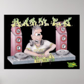 DJ-markering e g graffiti cartoon print/poster Poster (Voorkant)