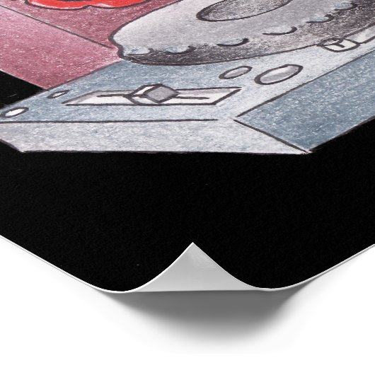 DJ-markering e g graffiti cartoon print/poster Poster (Hoek)