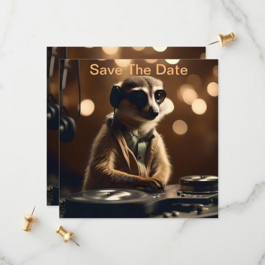 DJ Meerkat: Tracks draaien in de savanne, Save The Date (Voorkant / Achterkant in situ)