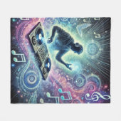 DJ met een achtergrond Fleece Blanket Deken (Voorkant (Horizontaal))