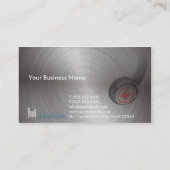 DJ met hoofdtelefoon Metaal Visitekaartje (Achterkant)