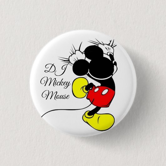 DJ Mickeymouse Ronde Button 3,2 Cm (Voorkant)