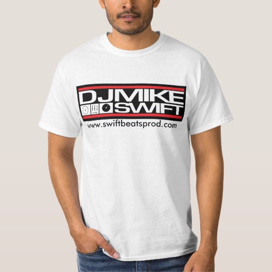 DJ Mike Swift Horizontal Logo Value T-shirt (Voorkant)