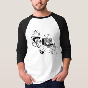 DJ Mobiele Disco Plattenspeler Cartoon T-shirt