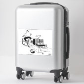 DJ Mobile Disco Record Player-Cartoon Sticker (Koffer)