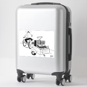 DJ Mobile Disco Record Player-Cartoon Sticker