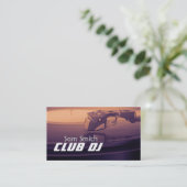 DJ Modern Metalic Stylish Vinyl Recoder Mixer Visitekaartje (Staand voorkant)