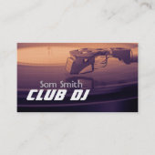 DJ Modern Metalic Stylish Vinyl Recoder Mixer Visitekaartje (Voorkant)