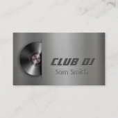 DJ Modern Metalic Stylish Vinyl Recoder Mixer Visitekaartje (Voorkant)
