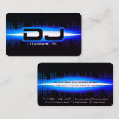 DJ Modern Royal Blue Visitekaartje (Voorkant / Achterkant)