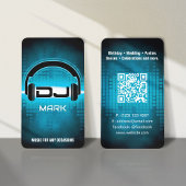 DJ Modern Sky Blue Visitekaartje met QR code