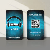 DJ Modern Sky Blue Visitekaartje met QR code
