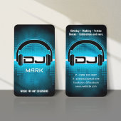 DJ Modern Sky Blue Visitekaartje (Verticale kaart)