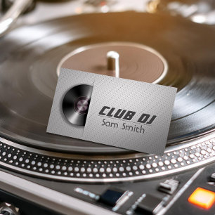 DJ Modern Stylish Platenspeler Vinyl Recoder Mixer Visitekaartje