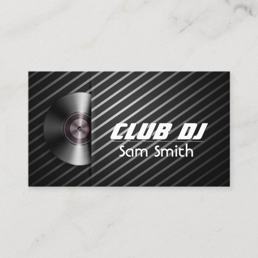 DJ Modern Stylish Platenspeler Vinyl Recoder Mixer Visitekaartje (Voorkant)
