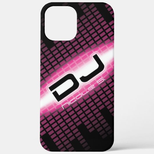DJ Moderne roze Hoesje (diagonaal) (Achterkant)