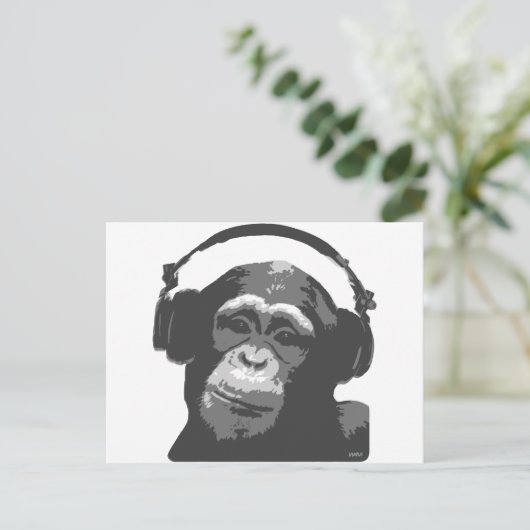DJ MONKEY BRIEFKAART (Staand voorkant)