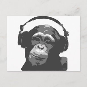 DJ MONKEY BRIEFKAART