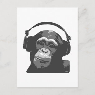 DJ MONKEY BRIEFKAART