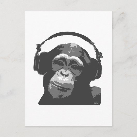 DJ MONKEY BRIEFKAART (Voorkant)