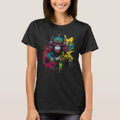 DJ Monkey Chimp With Sunglasses & Headphones Cool  T-shirt (Voorkant)
