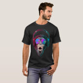 DJ Monkey Discjockey Rave Muziek T-shirt (Voorkant volledig)