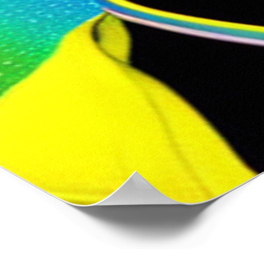 DJ Monkey Music Lover DJ Chimp Humor Poster (Hoek)