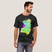 DJ Monkey Music Party Fun Sunglasses Monkey Headph T-shirt (Voorkant volledig)