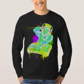 DJ Monkey Music Party Fun Sunglasses Monkey Headph T-shirt (Voorkant)