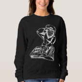 DJ Monkey Music Party Fun Sunglasses Monkey Headph Trui (Voorkant)