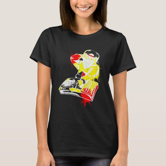 DJ Monkey Music Party Fun Zonnebril Fun Dancing C T-shirt (Voorkant)