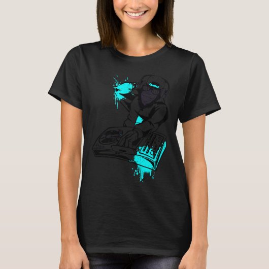 DJ Monkey Music Party Leuke Zonnebril Dance Party  T-shirt (Voorkant)